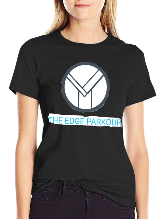 The Edge Parkour Graphic T-Shirt - Black Cotton Blend
