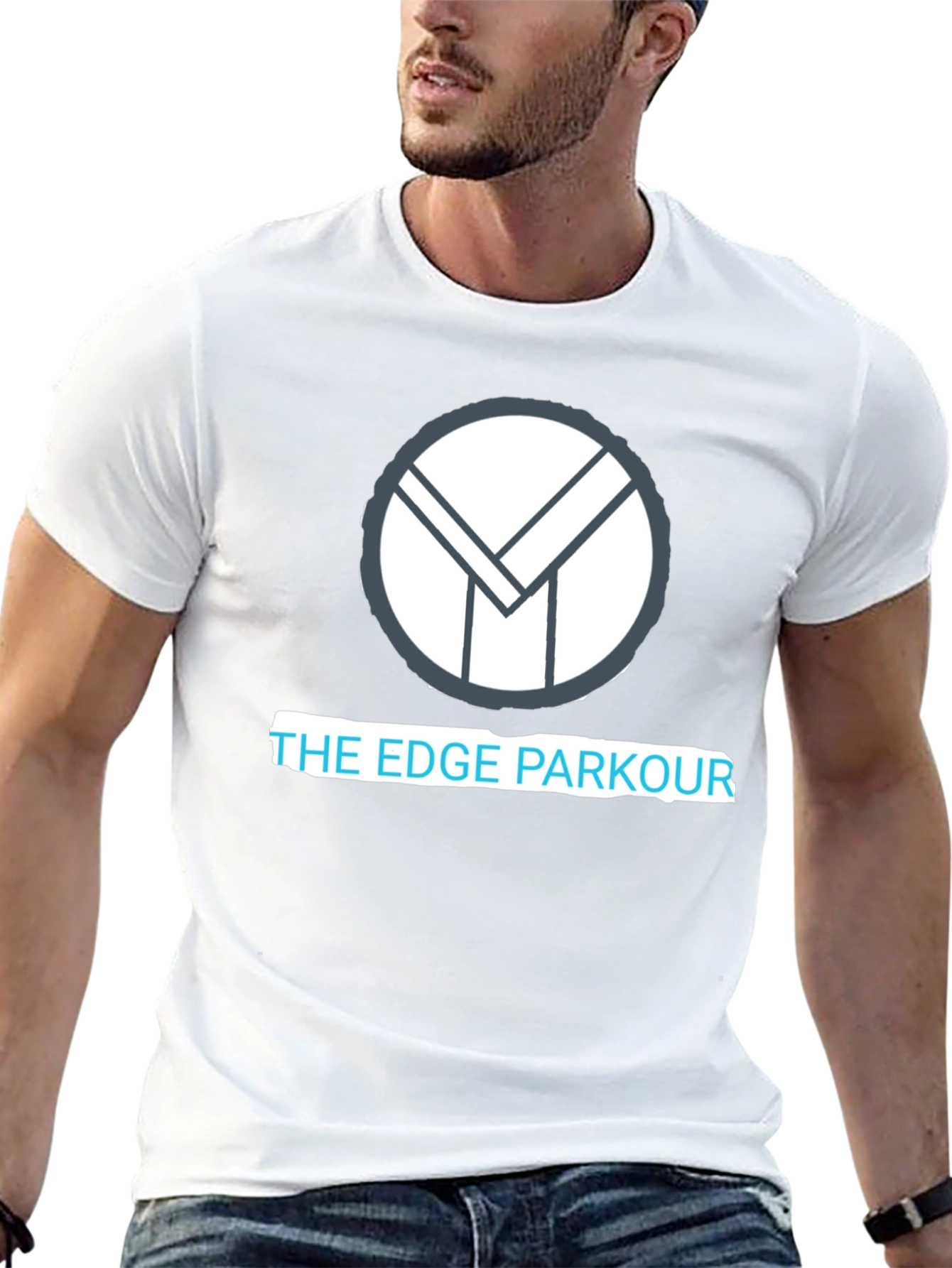 The Edge Parkour Graphic T-Shirt - Black Cotton Blend