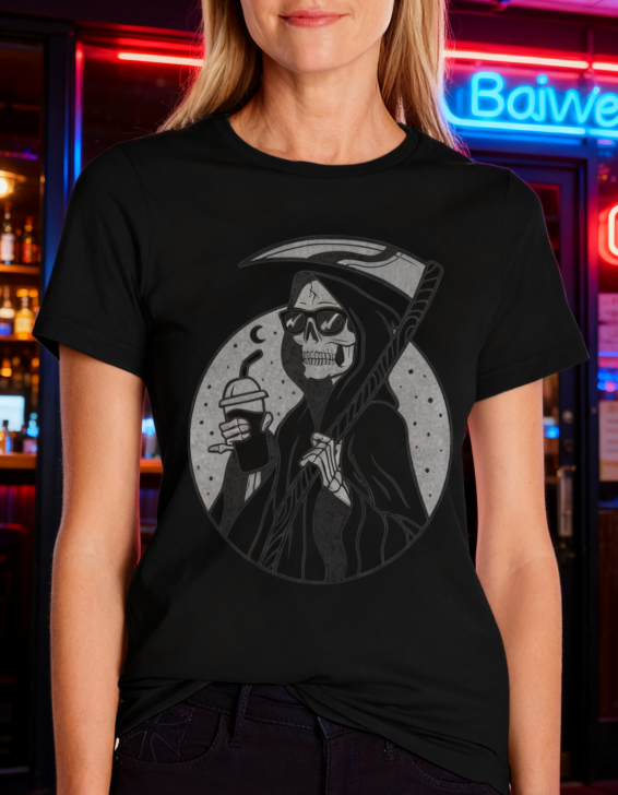 "Midnight Reaper" Gothic Graphic Tee