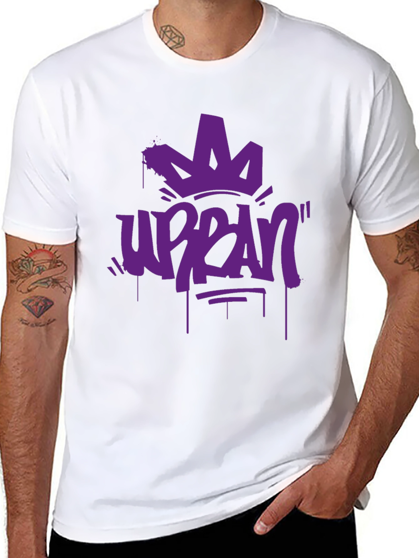 Urban Crown Graphic T-Shirt - Black