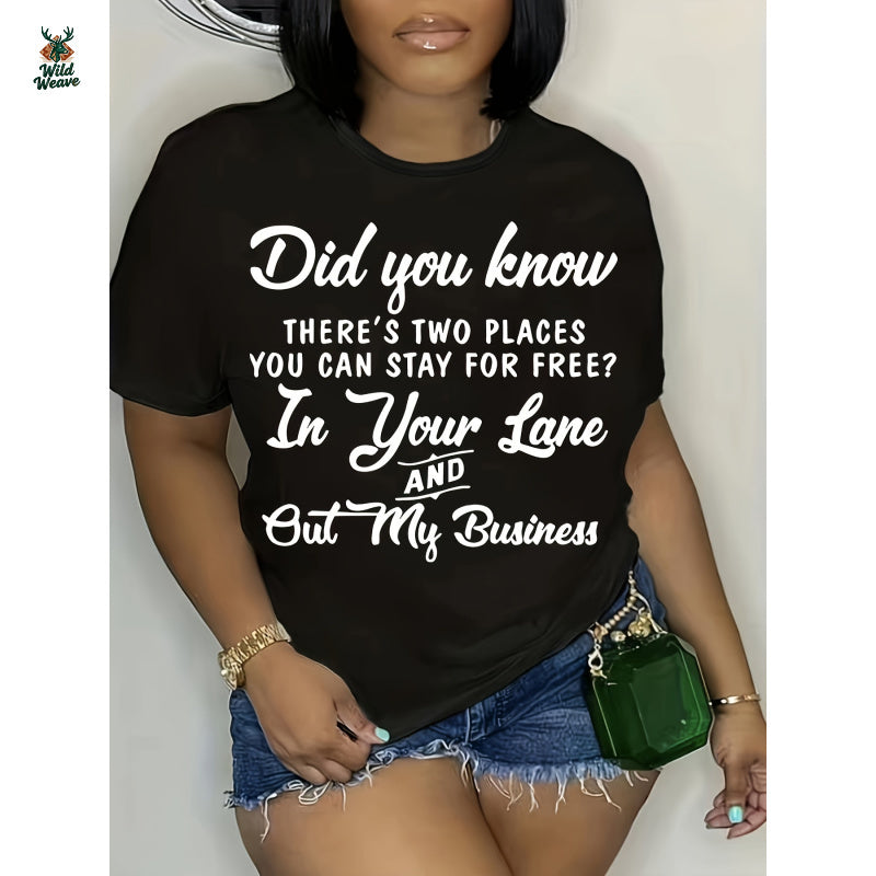 Women's Funny Sarcastic "Did You Know" Lane Splitting Quote T-Shirt - Relaxed Fit Black Crew Neck Short Sleeve Top for Motorcyclist Humor & Halloween Casual Attire