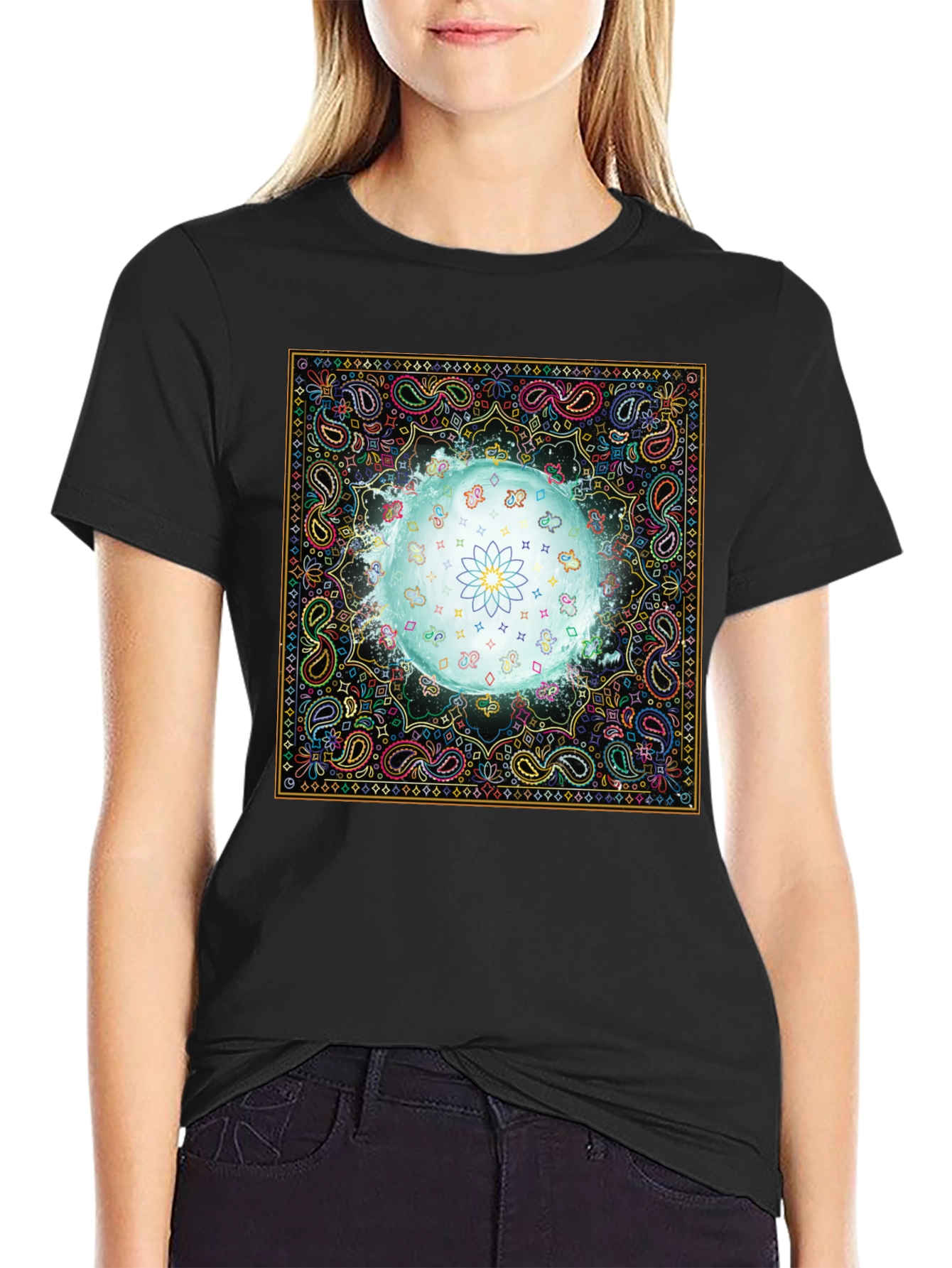 Vibrant Bandana Lotus T-Shirt
