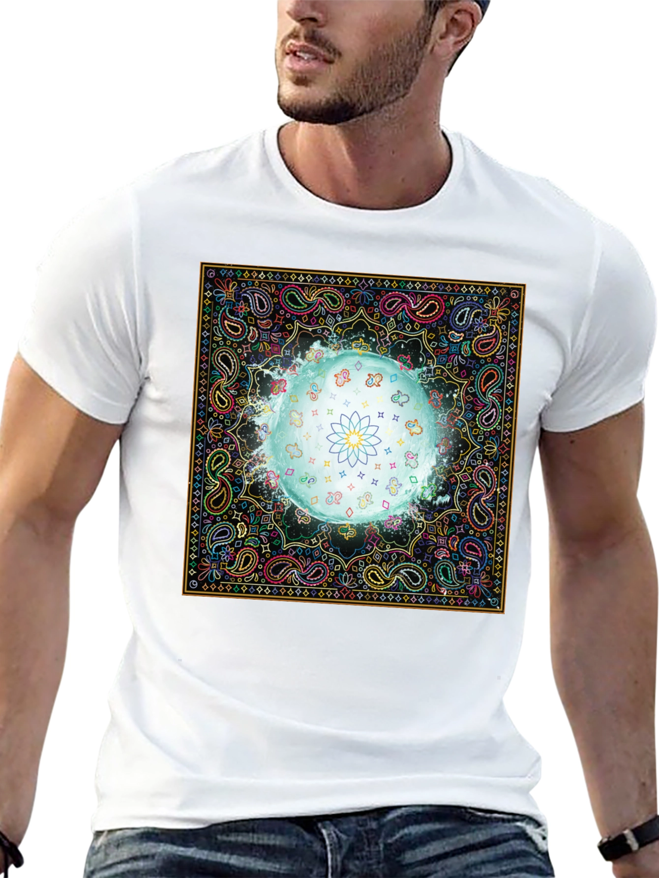 Vibrant Bandana Lotus T-Shirt