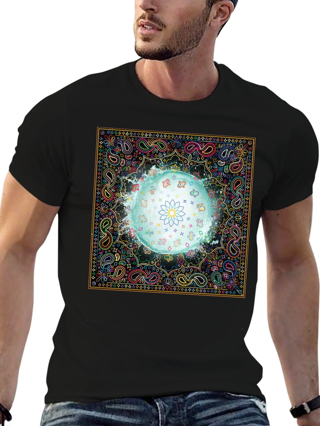 Vibrant Bandana Lotus T-Shirt