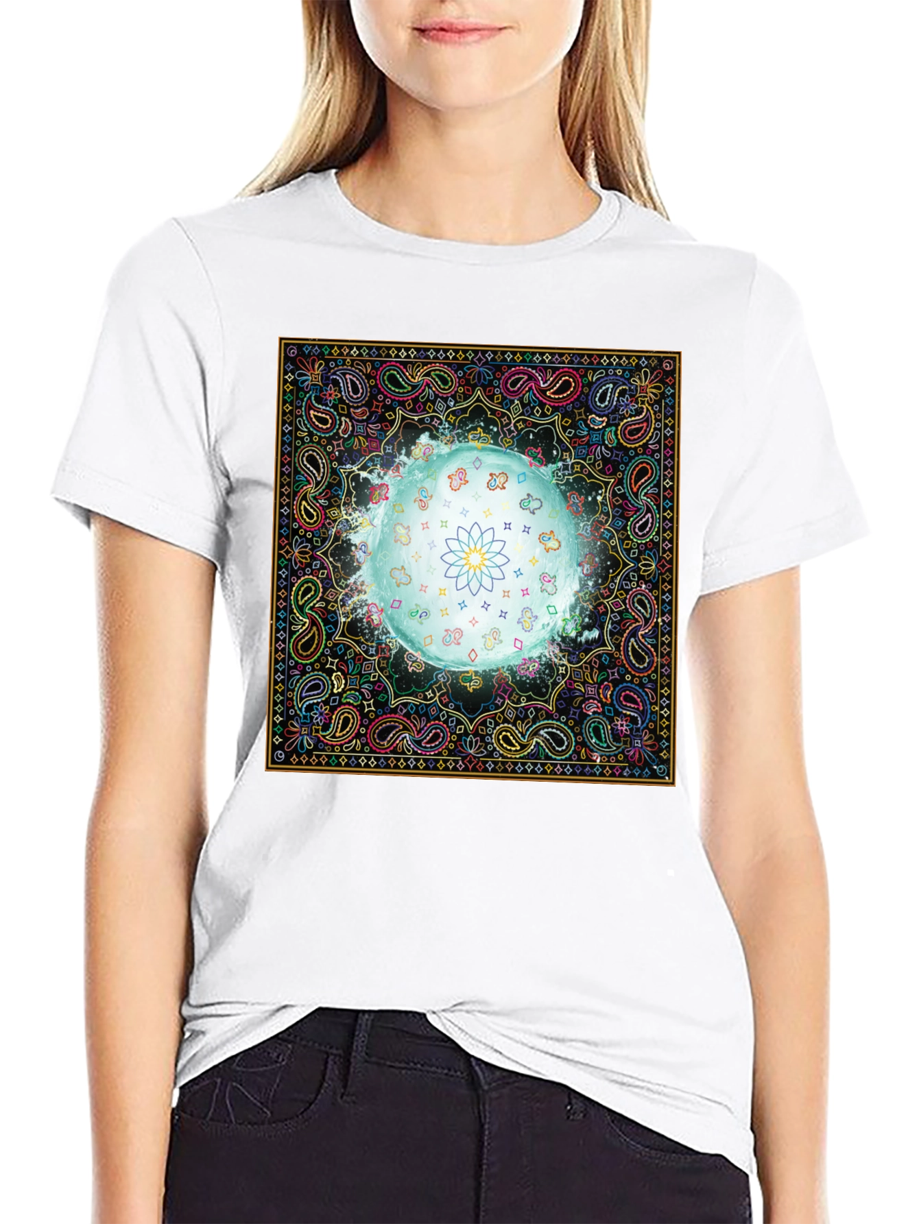 Vibrant Bandana Lotus T-Shirt