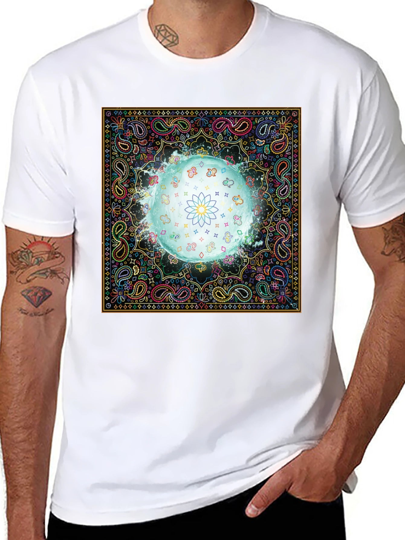 Vibrant Bandana Lotus T-Shirt