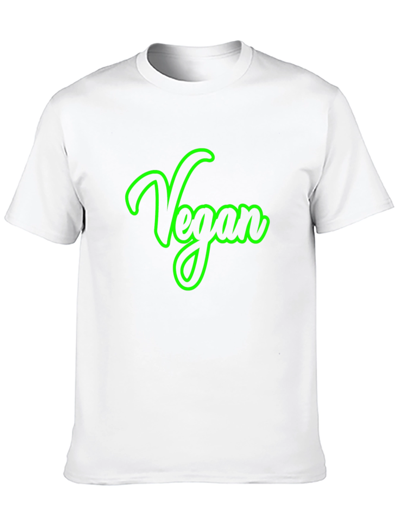 Vegan Script Graphic Tee -  Unisex Black T-Shirt