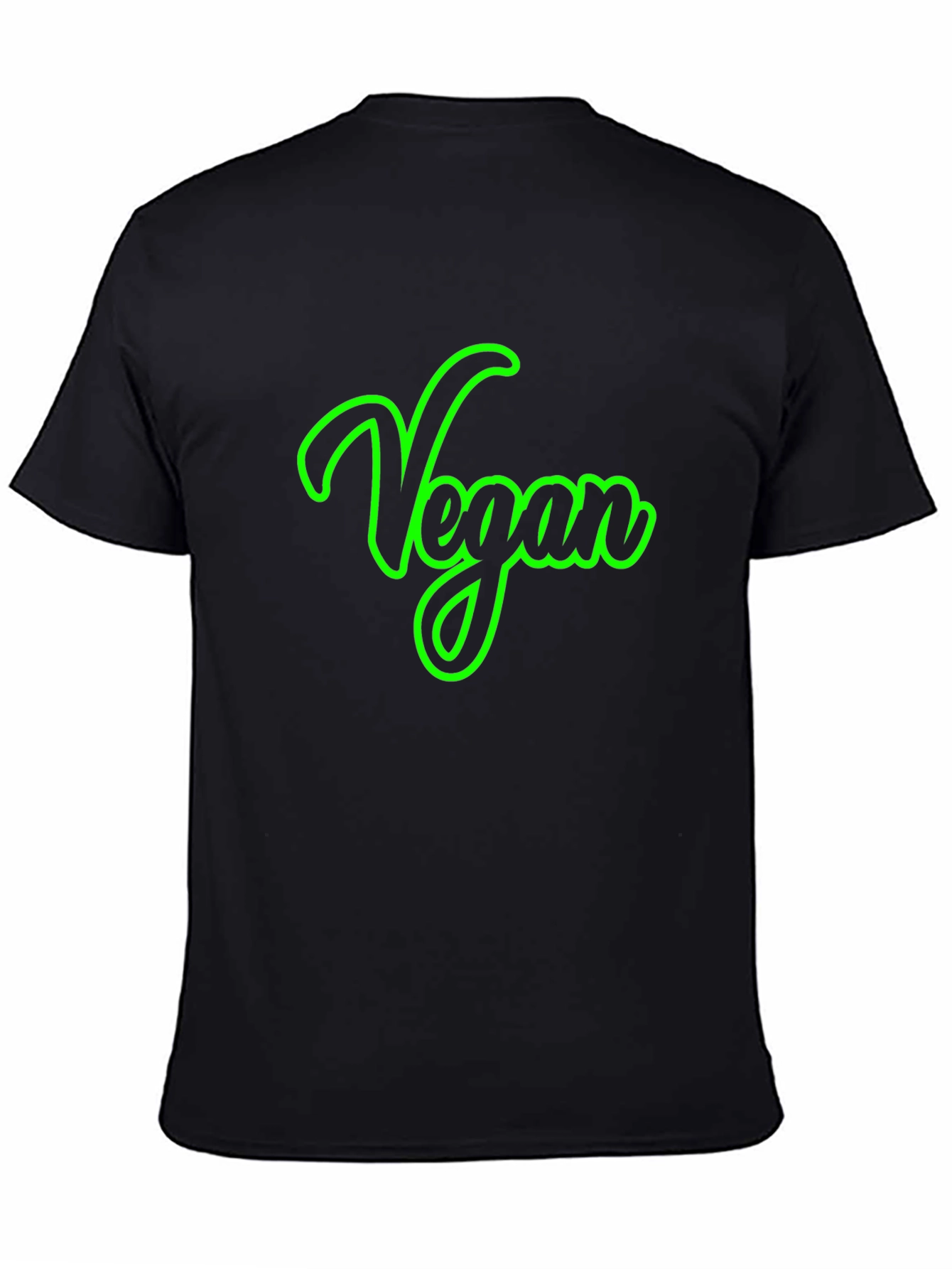 Vegan Script Graphic Tee -  Unisex Black T-Shirt