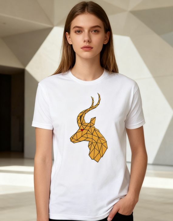 "Geometric Antelope" Minimalist Graphic Tee