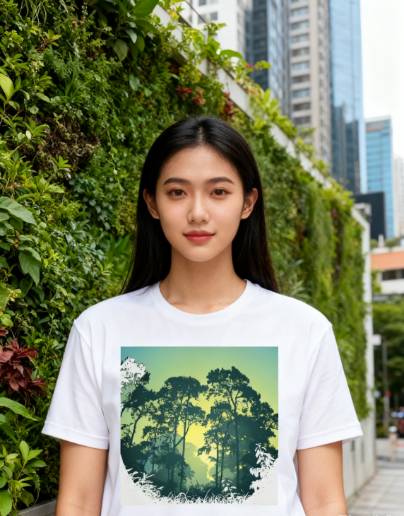 Sunset Forest Silhouette Graphic Tee