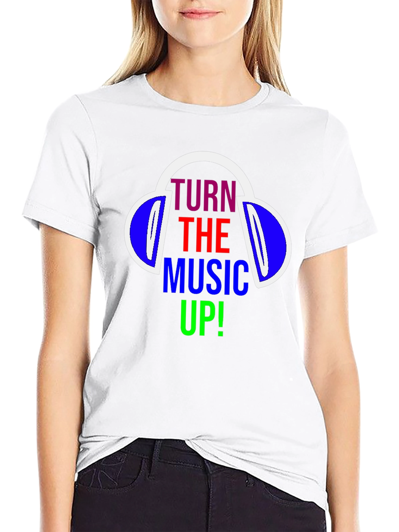 Turn The Music Up T-Shirt - Headphones Design