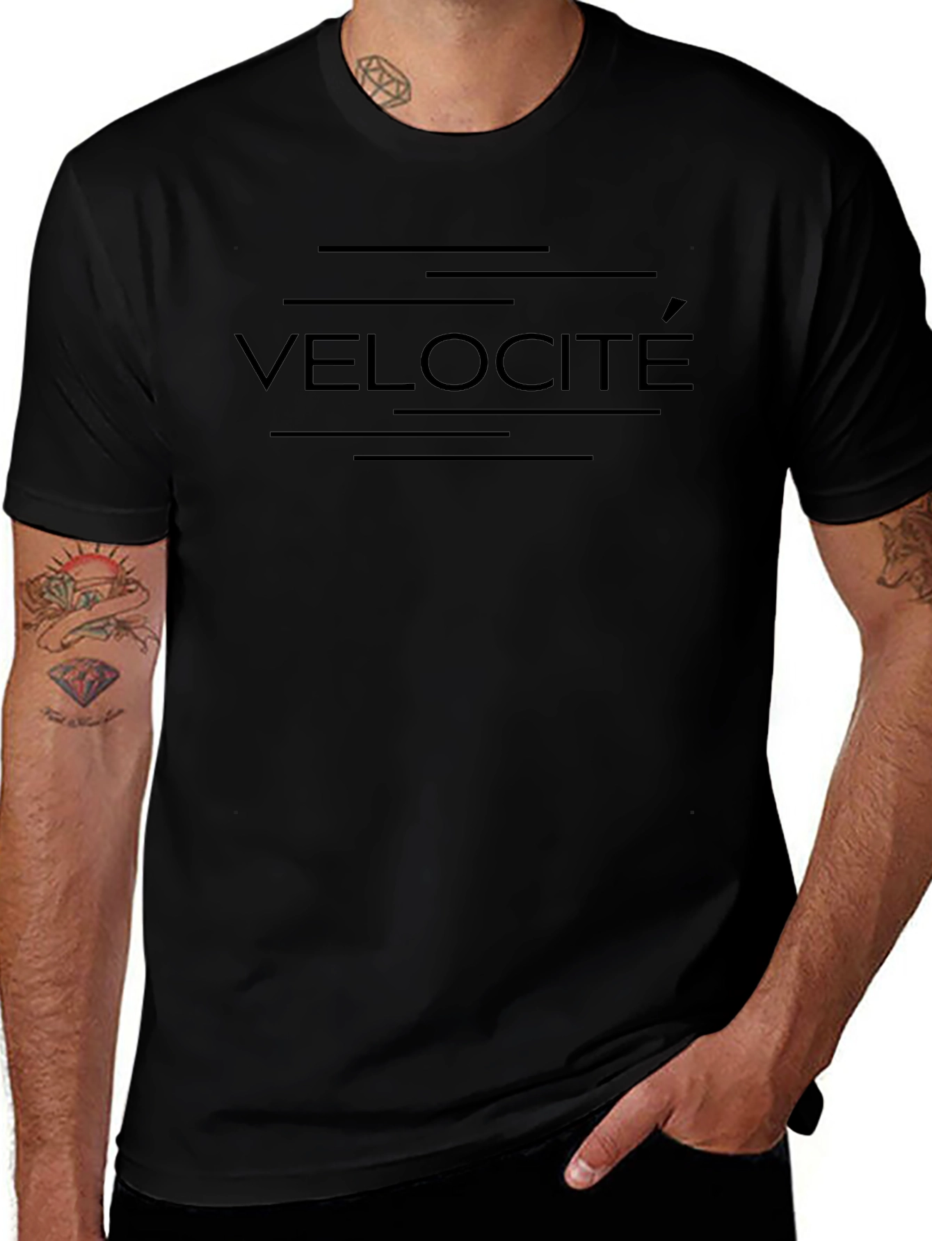 Velocite Black T-Shirt - Mens Fashion Tee