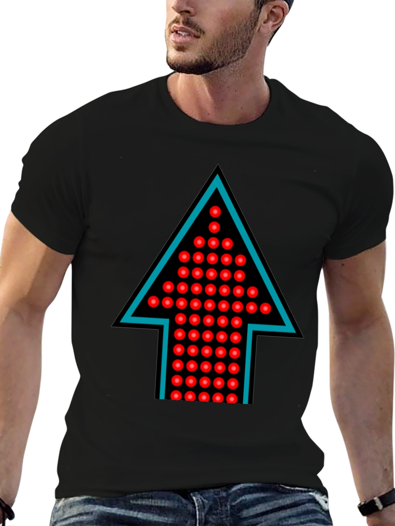 Upward Arrow Graphic Tee - Unique Design