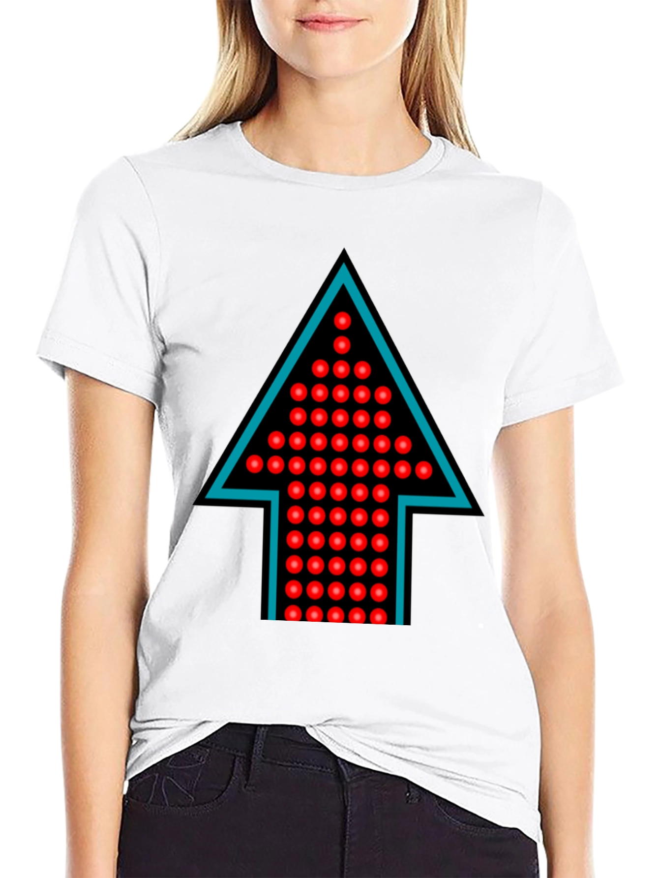 Upward Arrow Graphic Tee - Unique Design