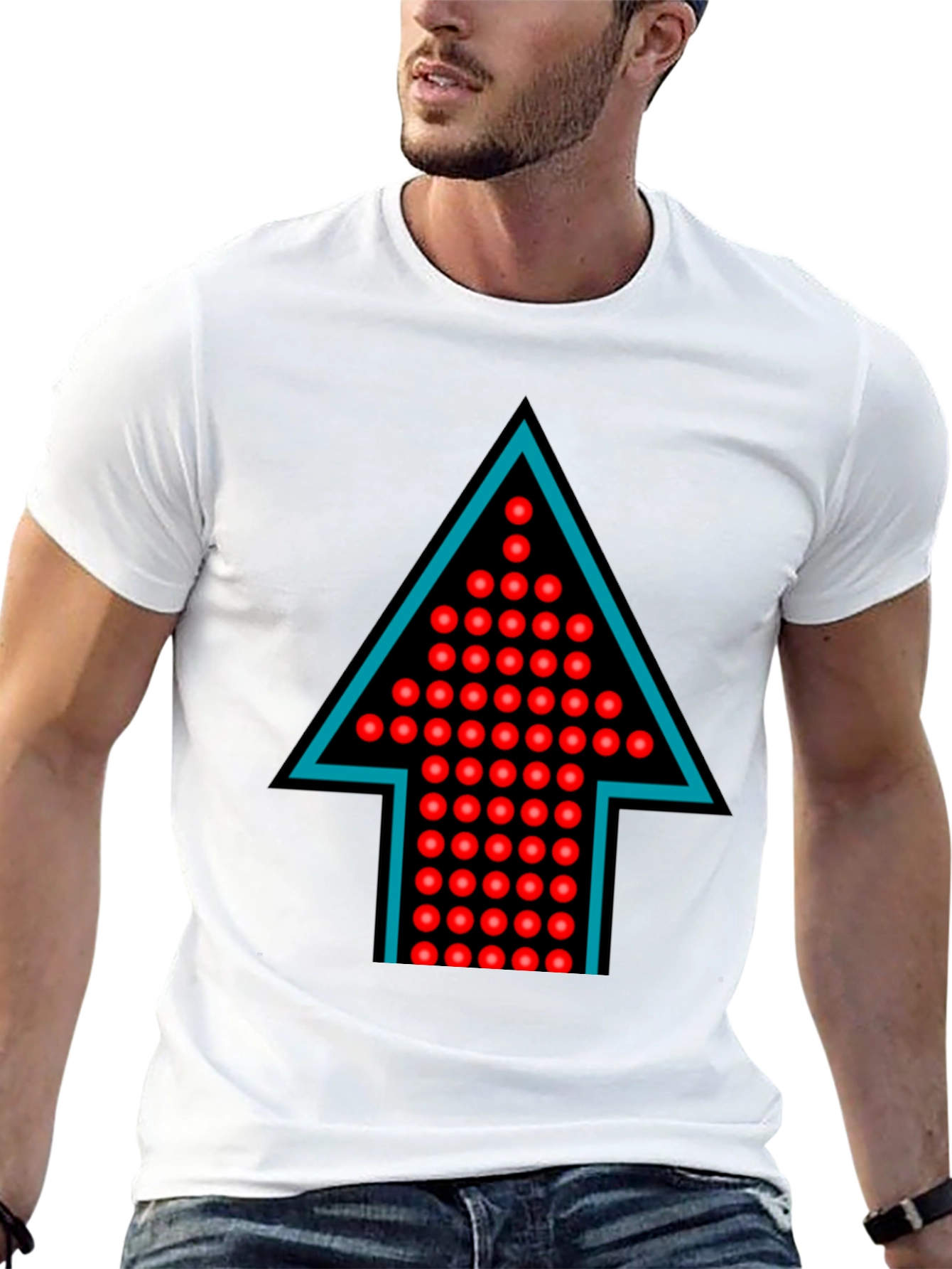 Upward Arrow Graphic Tee - Unique Design