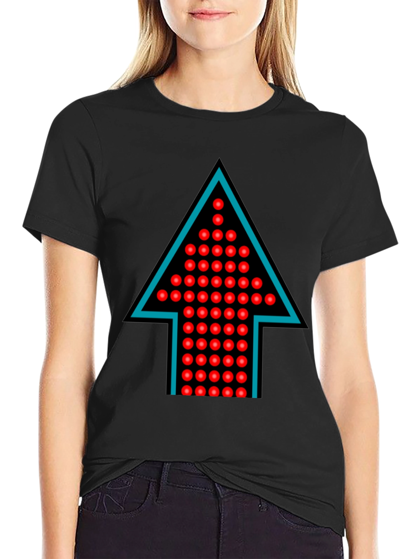 Upward Arrow Graphic Tee - Unique Design