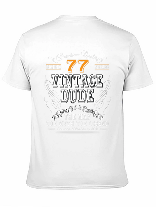Vintage Dude 77th Birthday T-Shirt