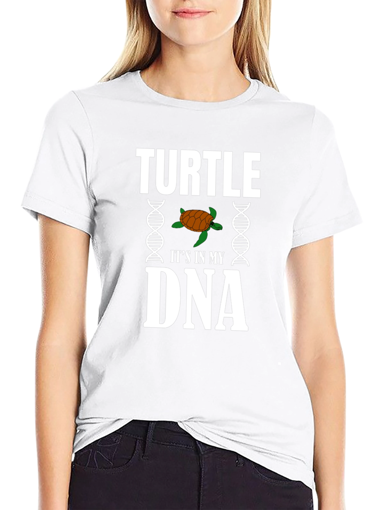 Turtle DNA Graphic T-Shirt - Novelty Tee