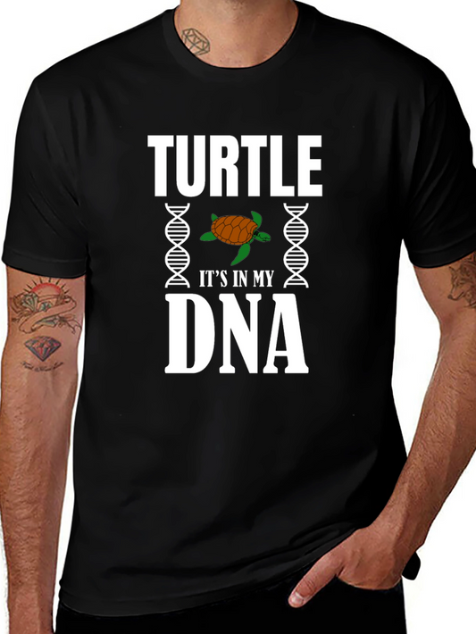 Turtle DNA Graphic T-Shirt - Novelty Tee