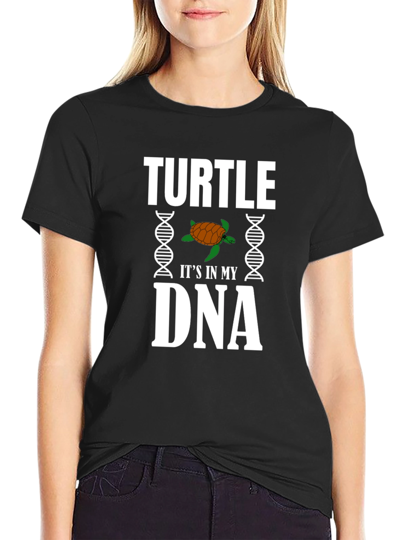 Turtle DNA Graphic T-Shirt - Novelty Tee