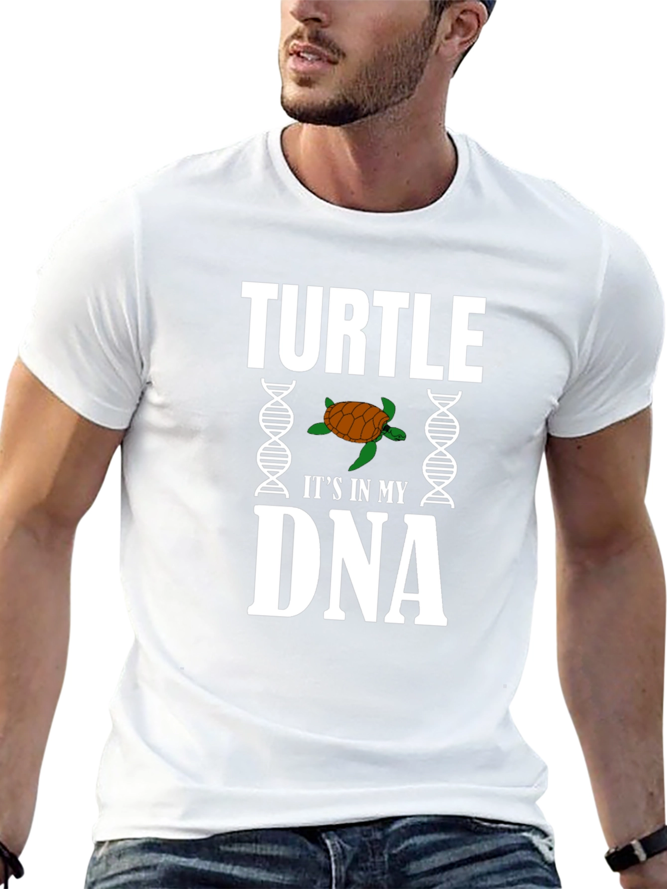 Turtle DNA Graphic T-Shirt - Novelty Tee
