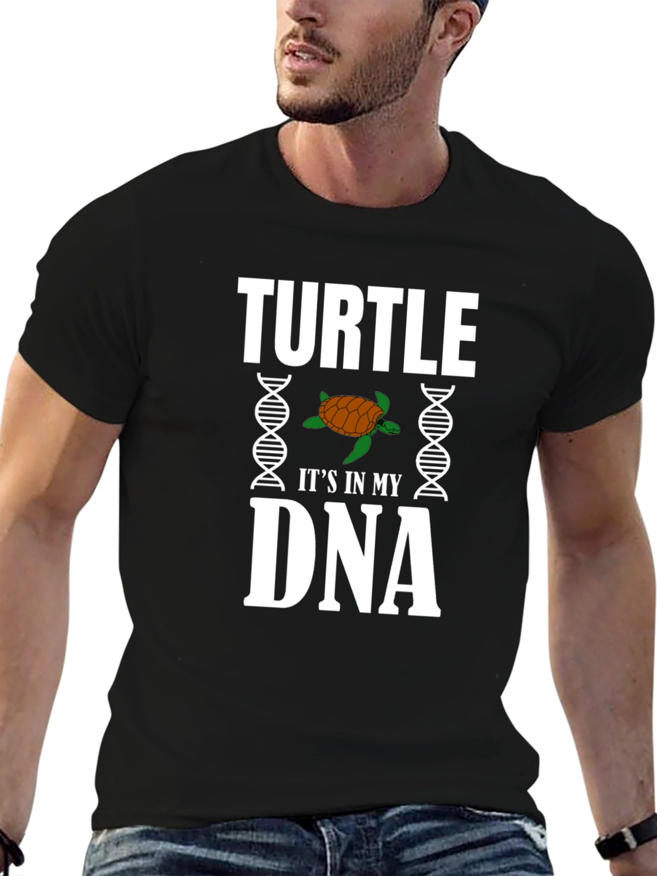Turtle DNA Graphic T-Shirt - Novelty Tee