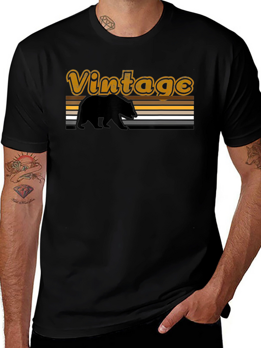 Vintage Bear Graphic Tee - Retro Style