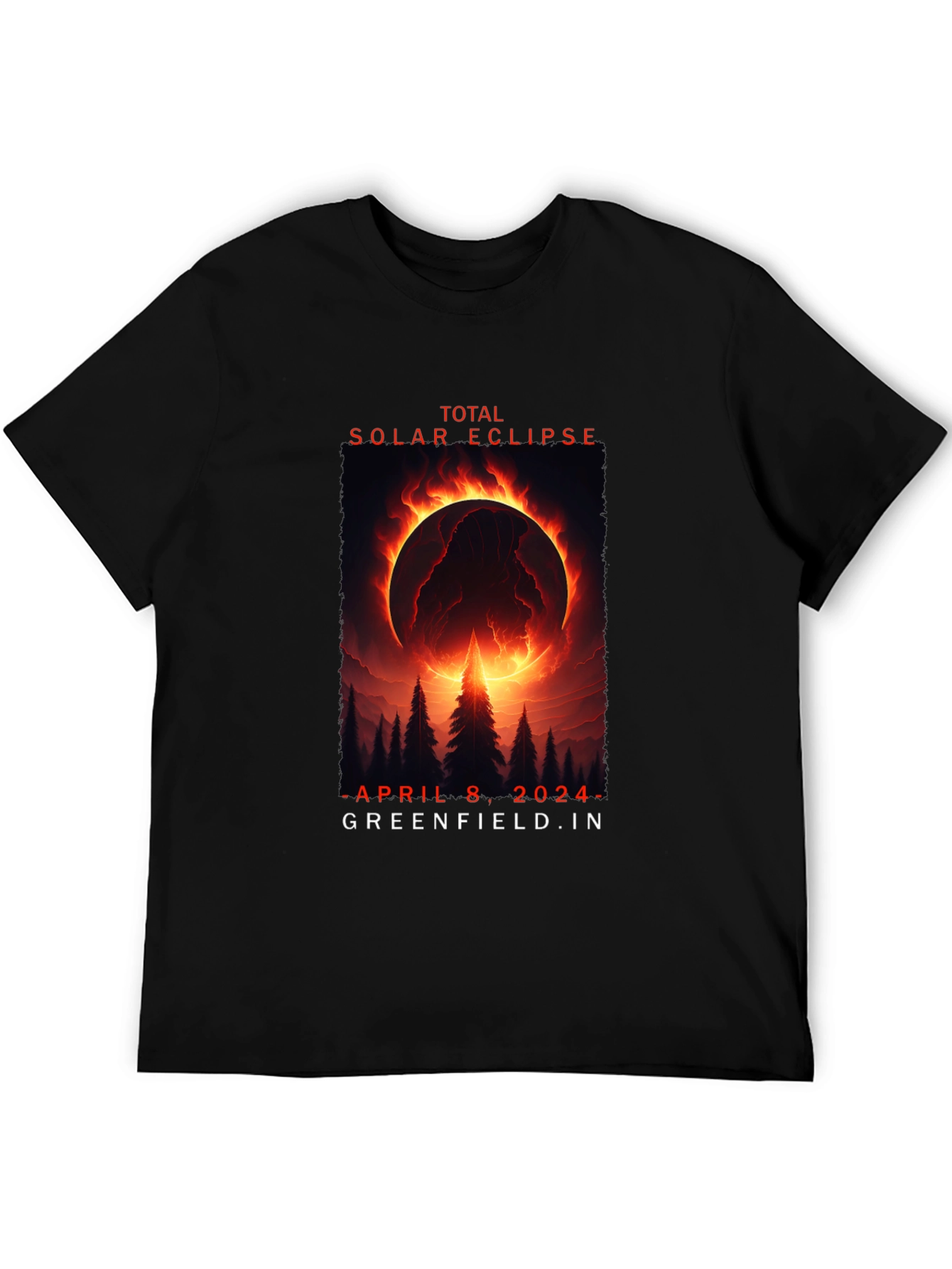 Total Solar Eclipse April 8 2024 Black T-Shirt