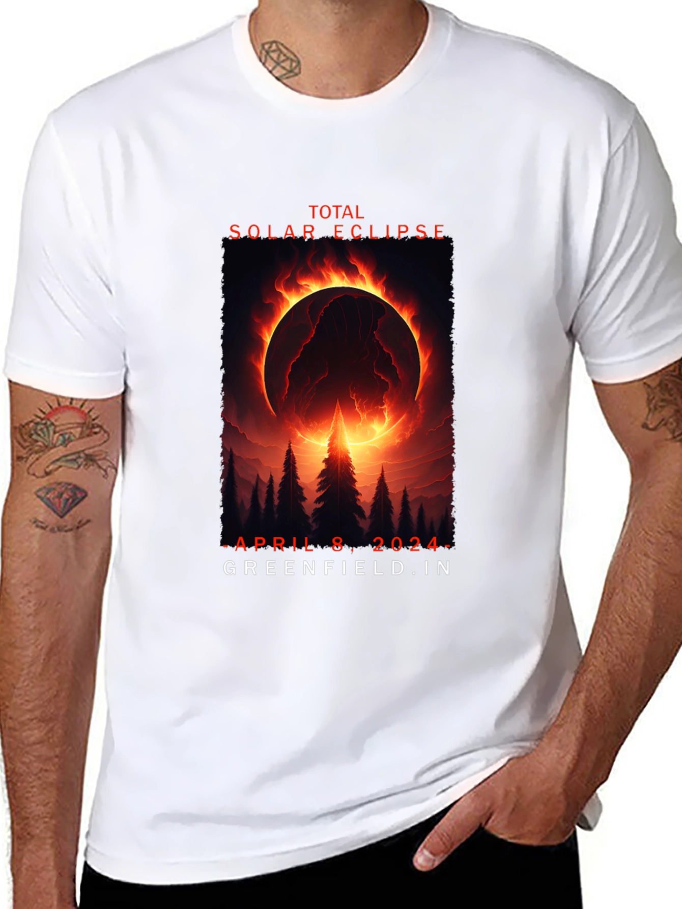 Total Solar Eclipse April 8 2024 Black T-Shirt