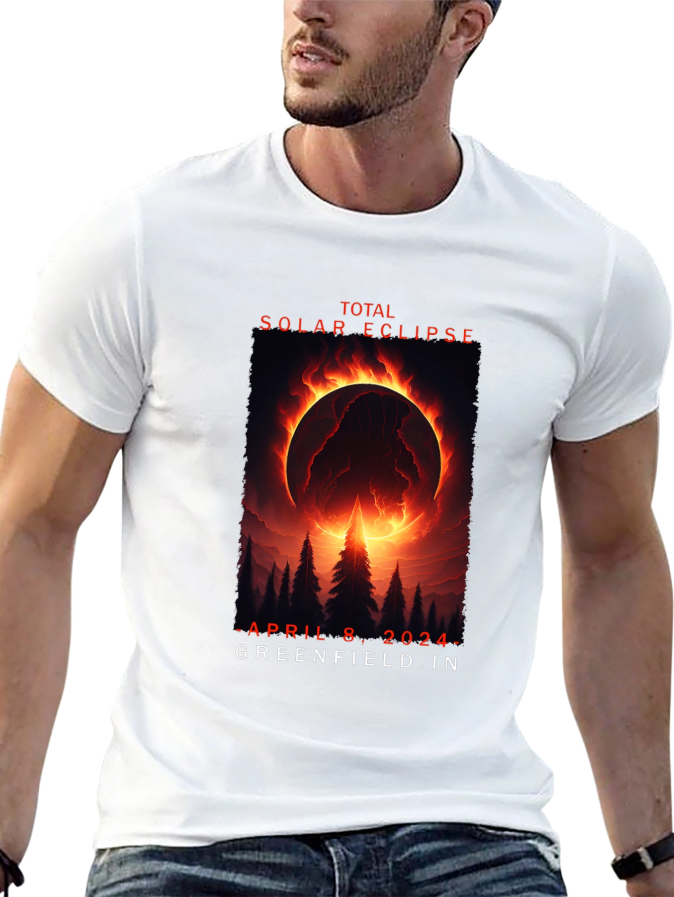 Total Solar Eclipse April 8 2024 Black T-Shirt