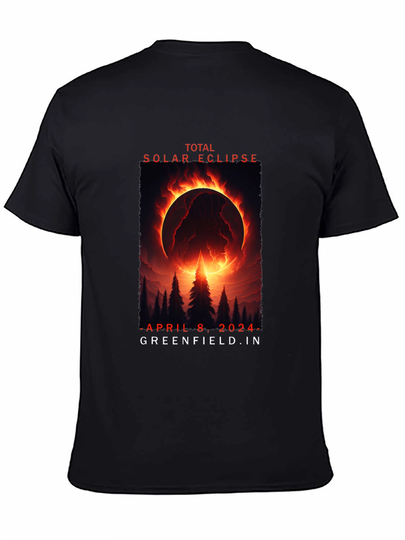 Total Solar Eclipse April 8 2024 Black T-Shirt