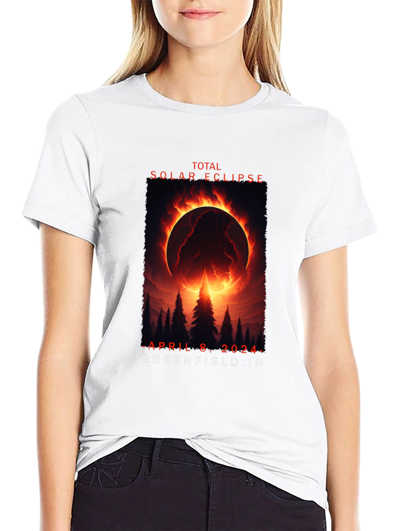Total Solar Eclipse April 8 2024 Black T-Shirt