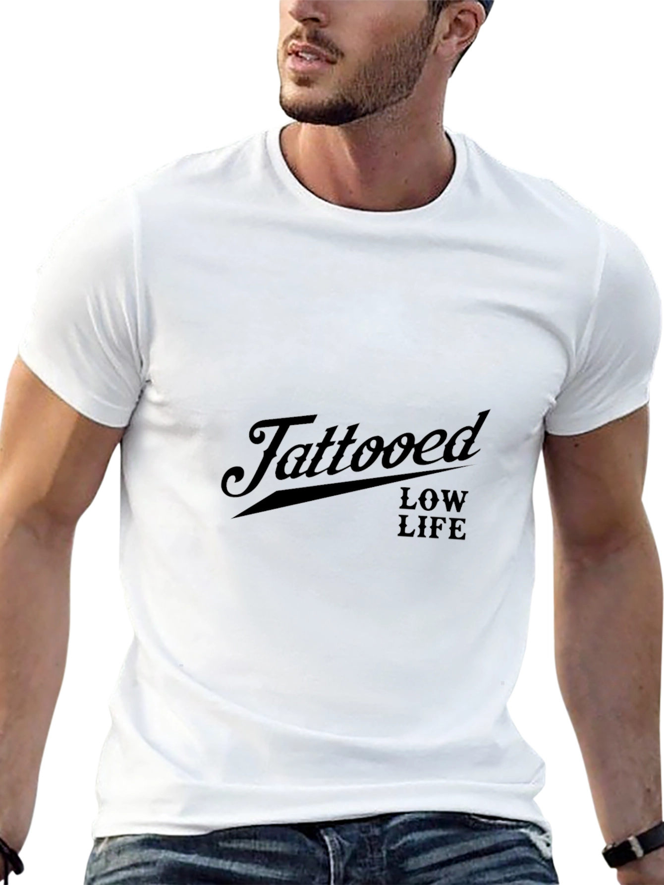 Tattooed Low Life Black Graphic Tee