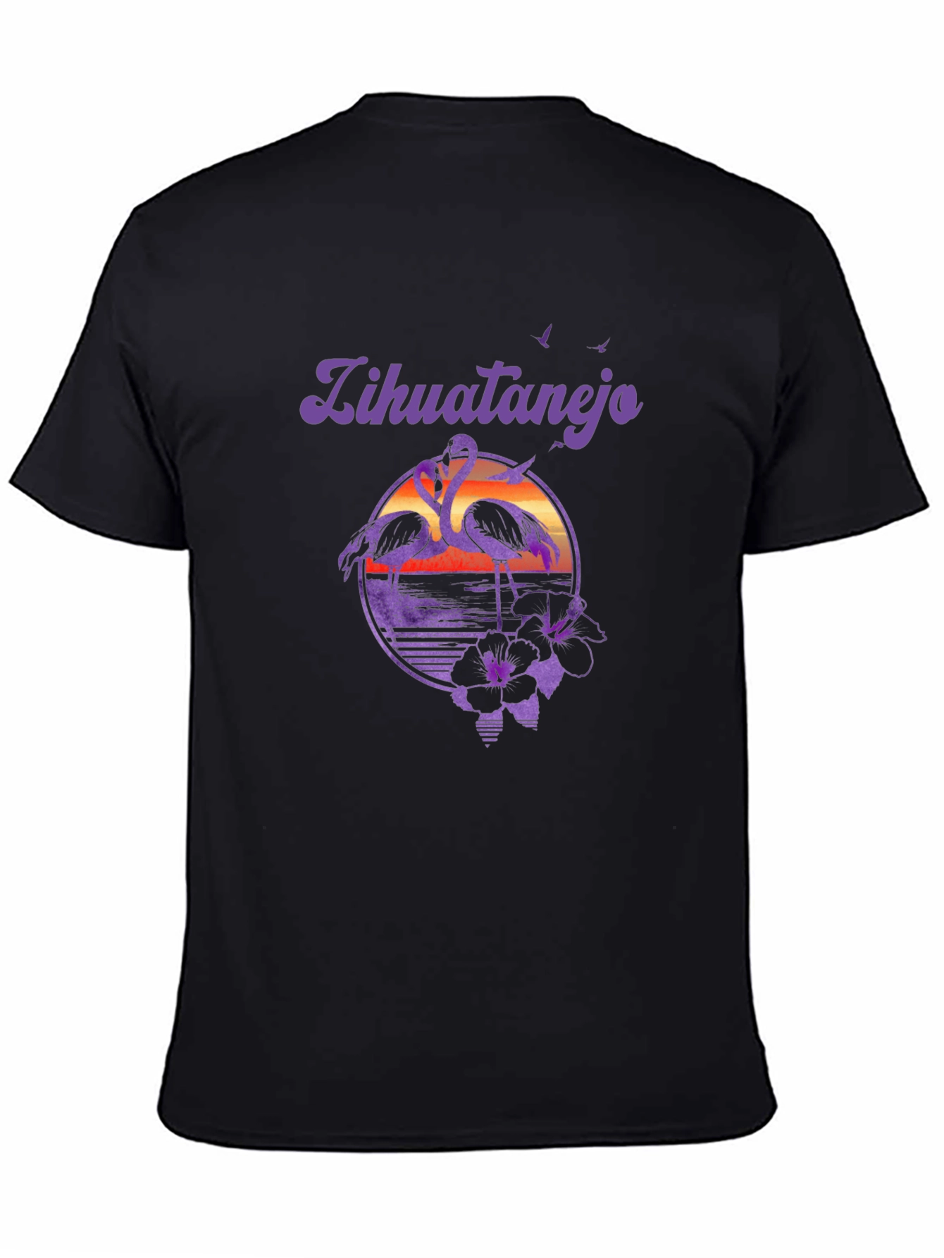 Zihuatanejo Flamingo Graphic T-Shirt