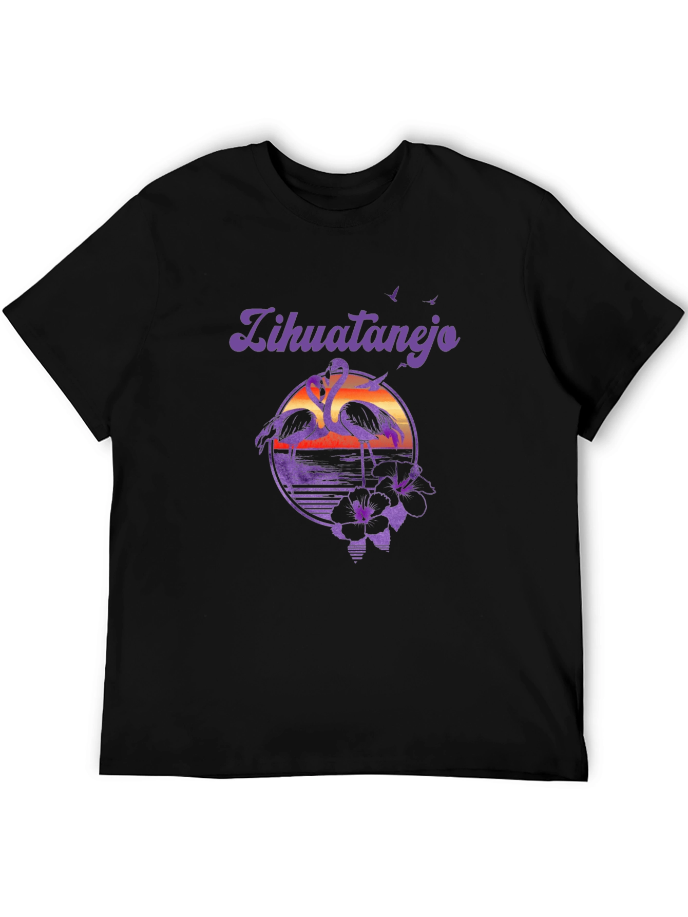 Zihuatanejo Flamingo Graphic T-Shirt