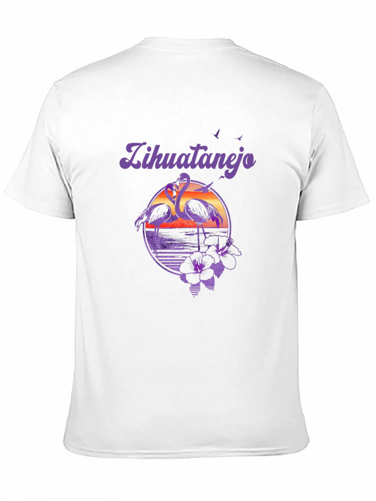 Zihuatanejo Flamingo Graphic T-Shirt