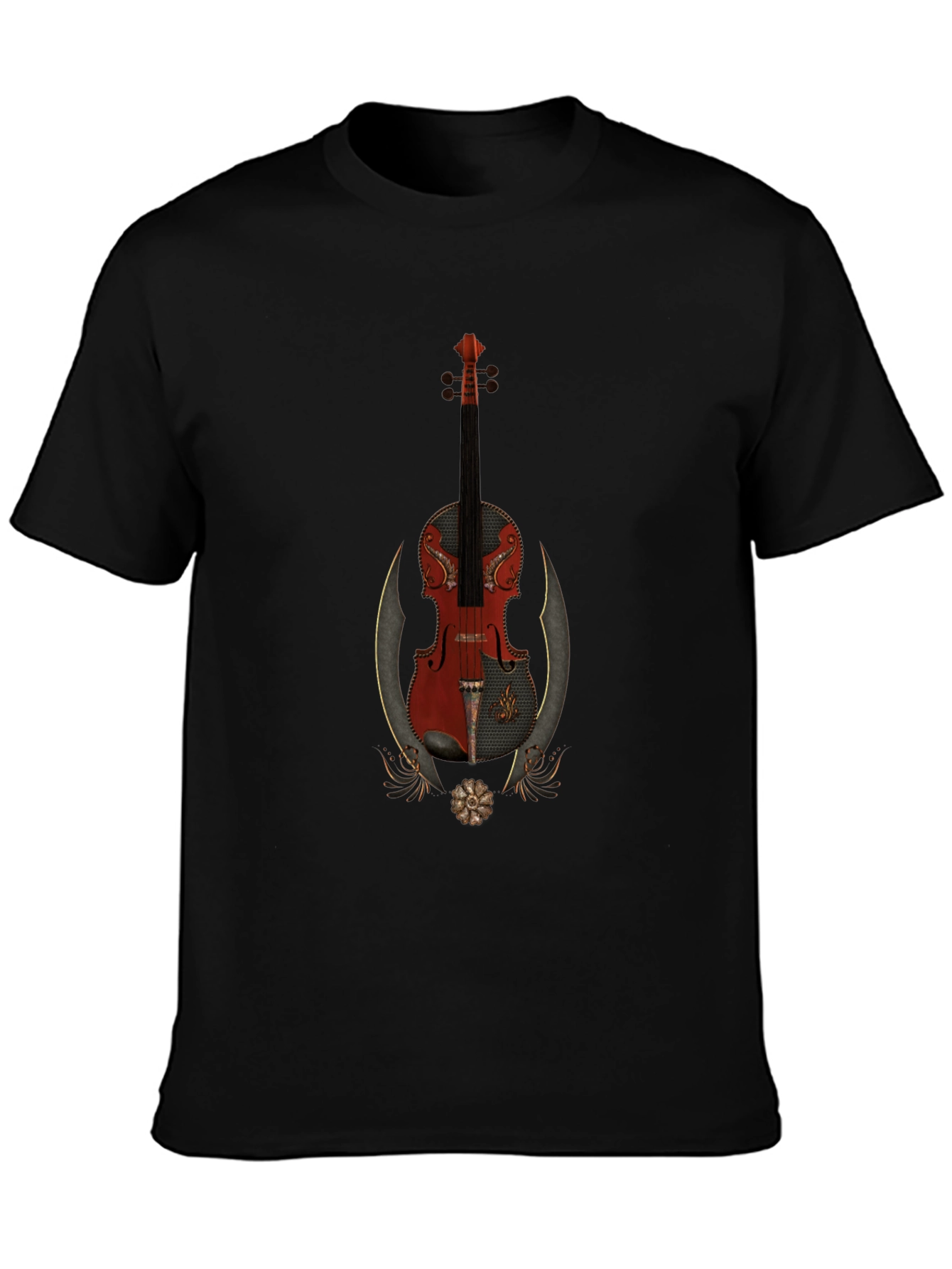 Violin Graphic Tee - Musical Instrument Shirt