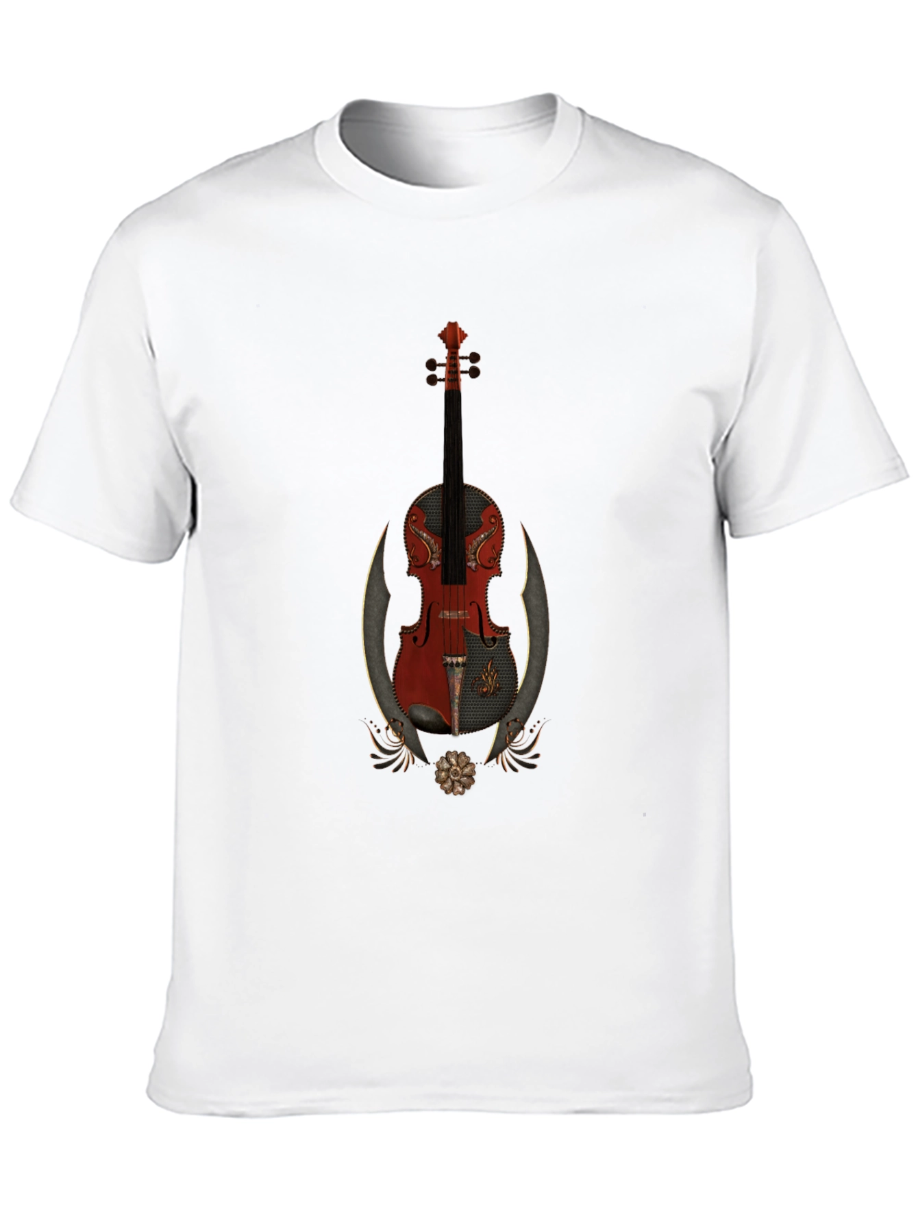 Violin Graphic Tee - Musical Instrument Shirt