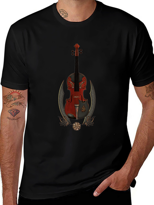 Violin Graphic Tee - Musical Instrument Shirt