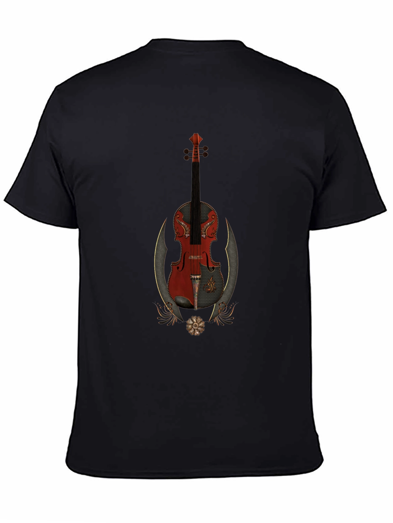 Violin Graphic Tee - Musical Instrument Shirt