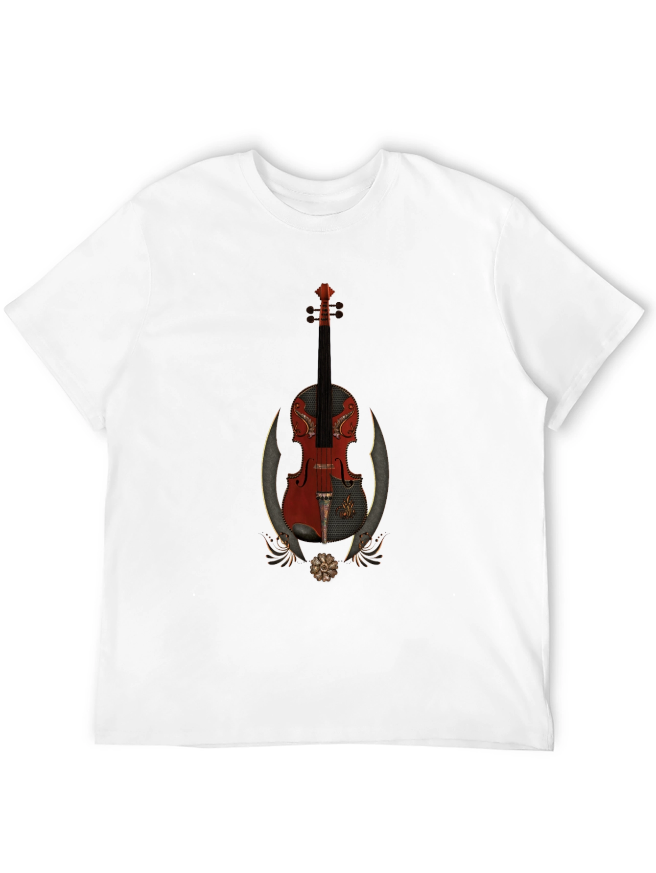 Violin Graphic Tee - Musical Instrument Shirt