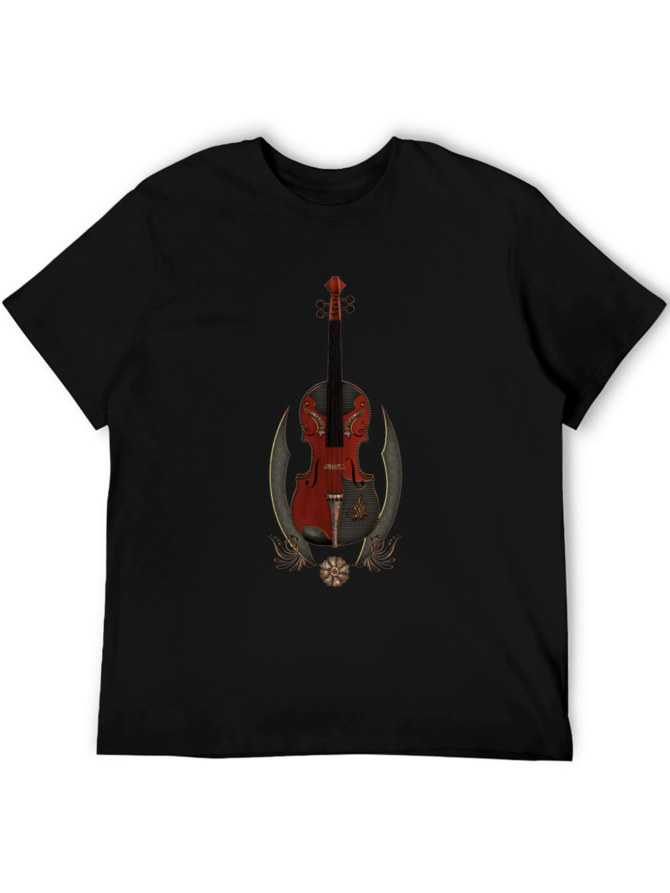 Violin Graphic Tee - Musical Instrument Shirt