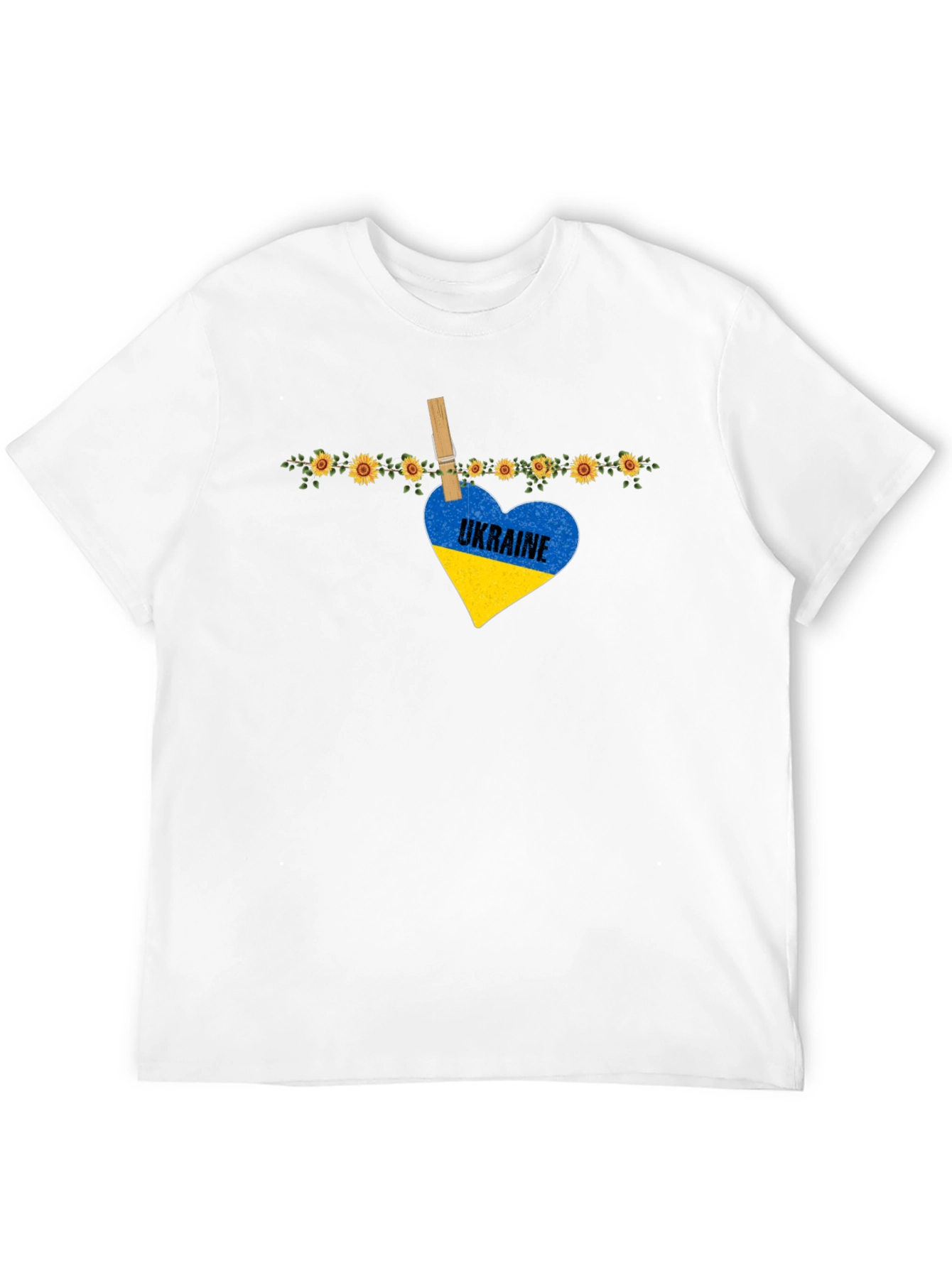 Ukraine Heart Sunflower Graphic T-Shirt