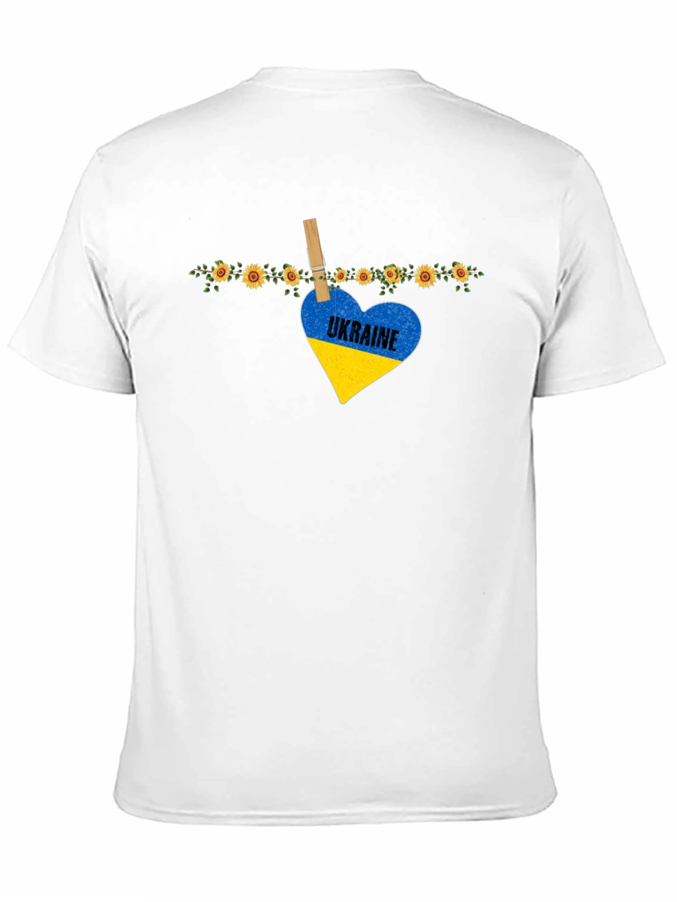 Ukraine Heart Sunflower Graphic T-Shirt