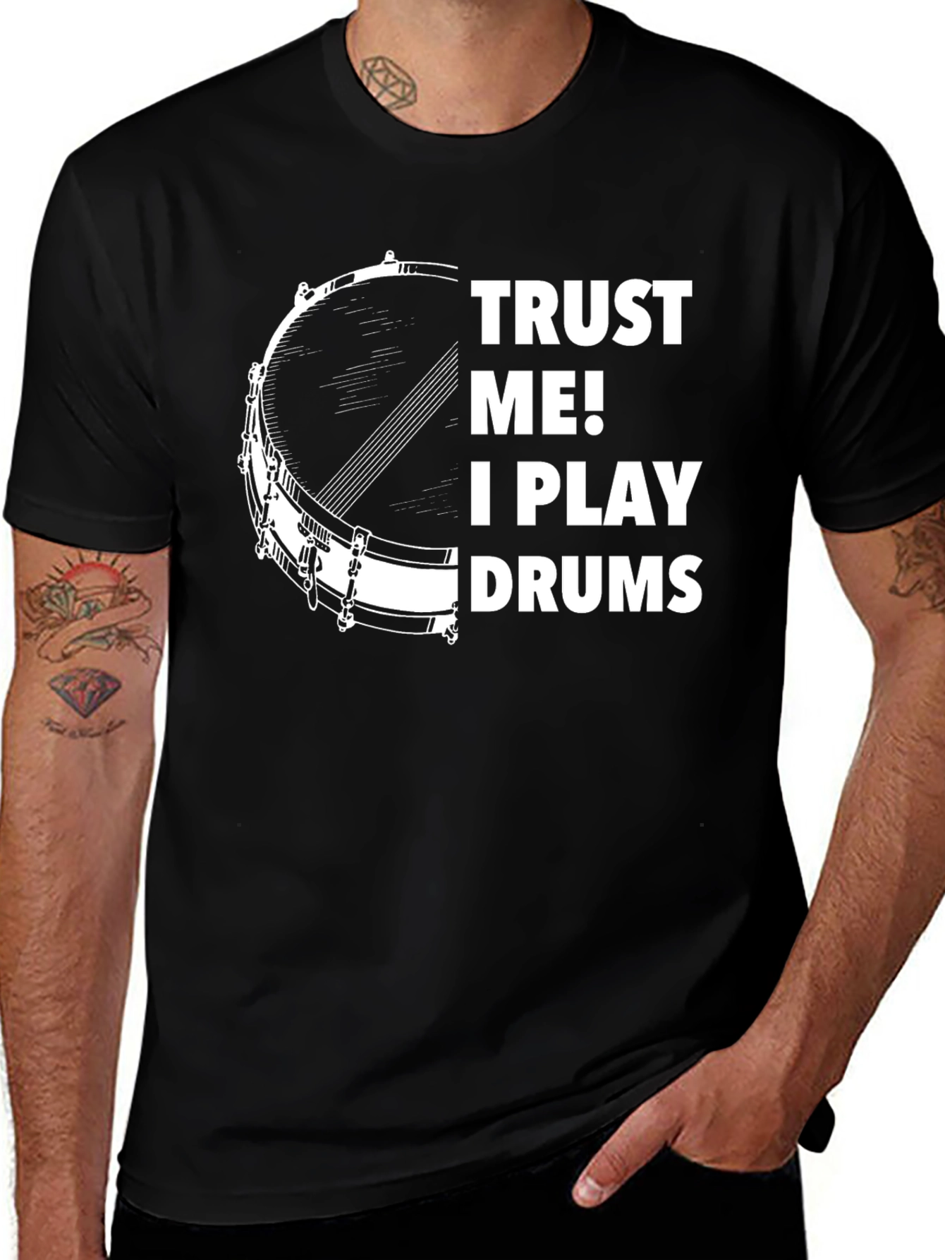 Trust Me I Play Drums T-Shirt - Musician Tee