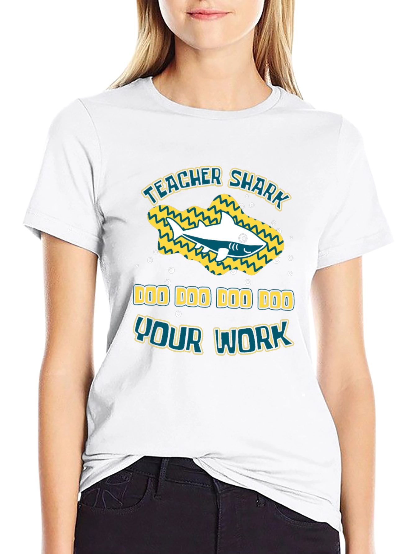 Teacher Shark Doo Doo T-Shirt - Funny School Tee
