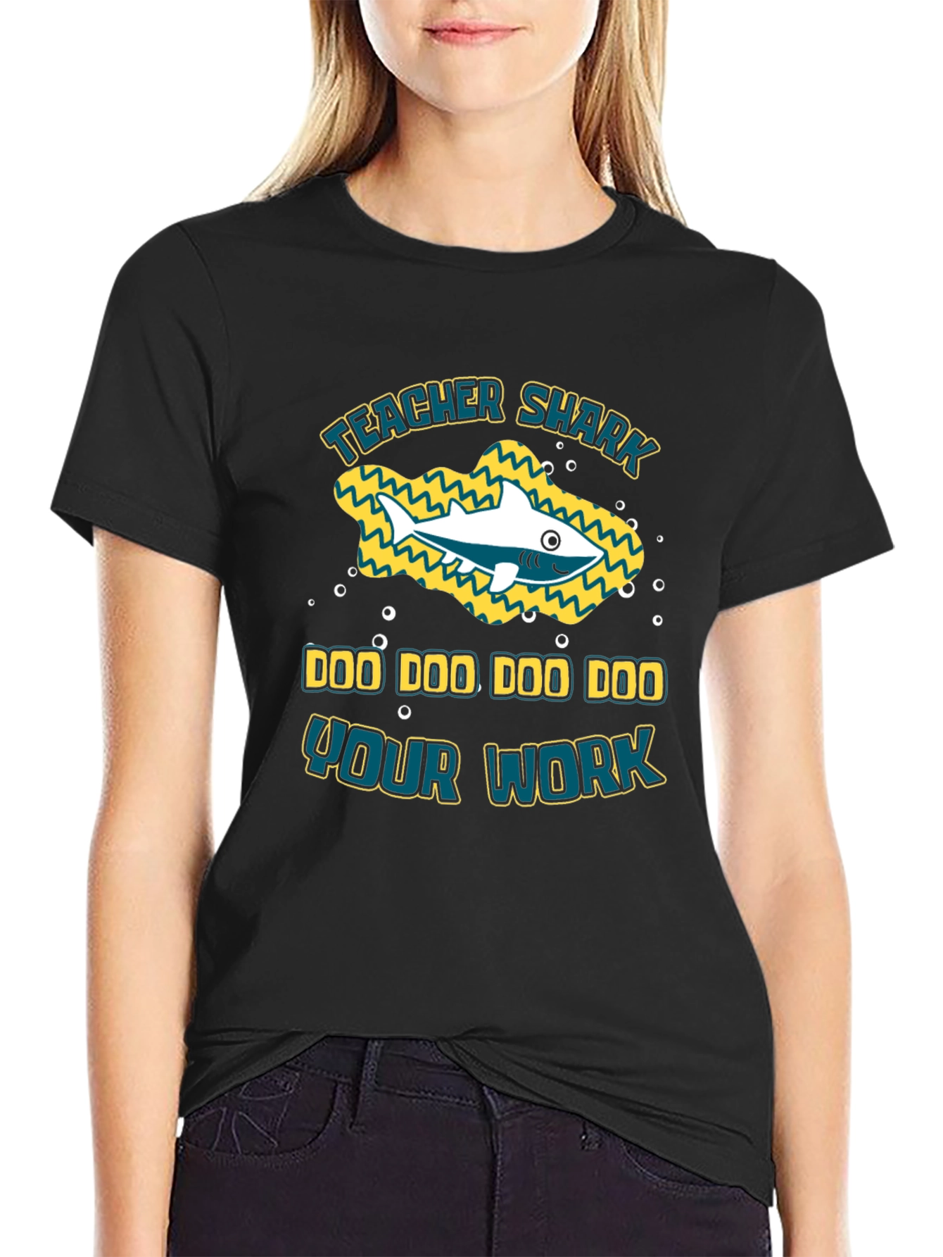 Teacher Shark Doo Doo T-Shirt - Funny School Tee