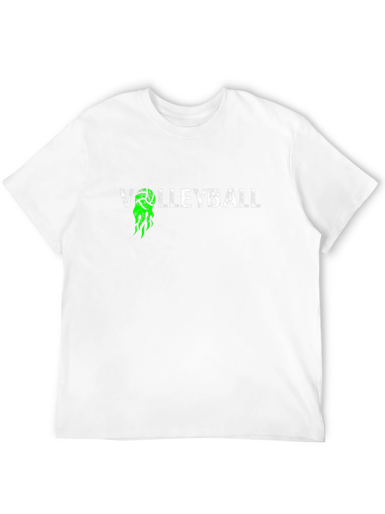 Volleyball Graphic Tee - Black Cotton T-Shirt