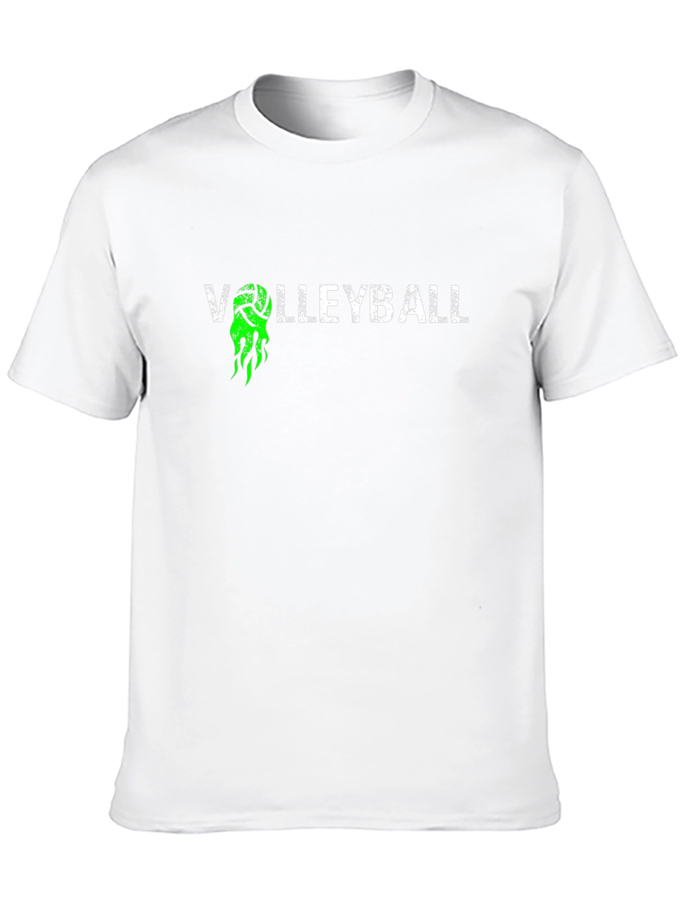 Volleyball Graphic Tee - Black Cotton T-Shirt