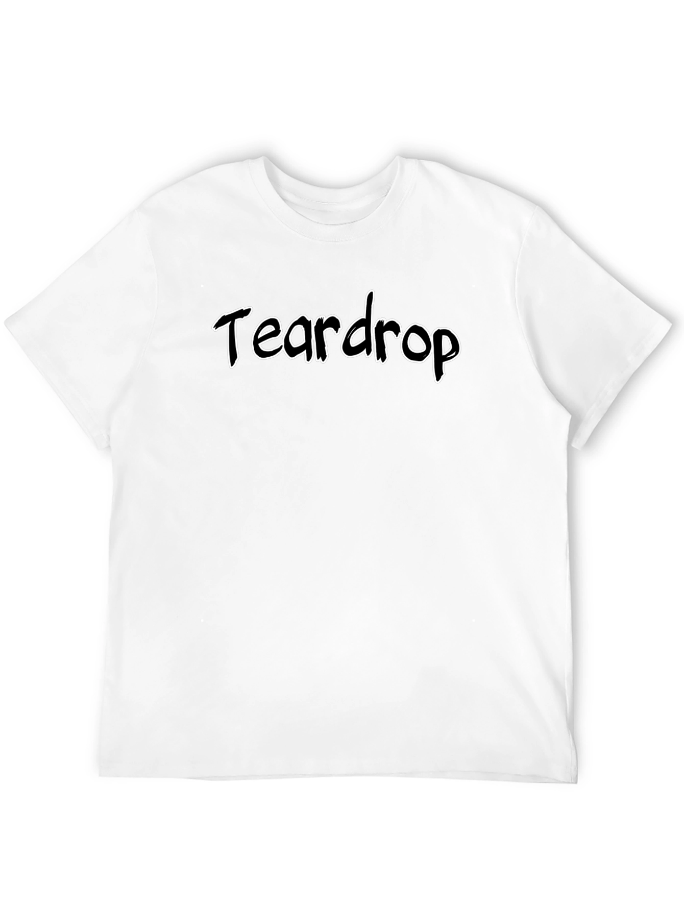 Teardrop Graphic Print Black T-Shirt